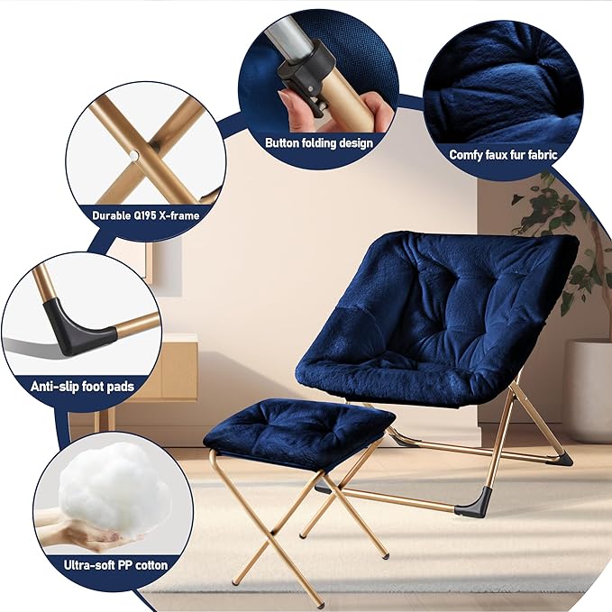 Comfy Oversized Saucer Chair - Image 5
