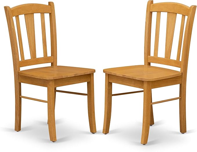 East West Furniture ESDL3-OAK-W 3 Piece Kitchen Table Set - Image 5