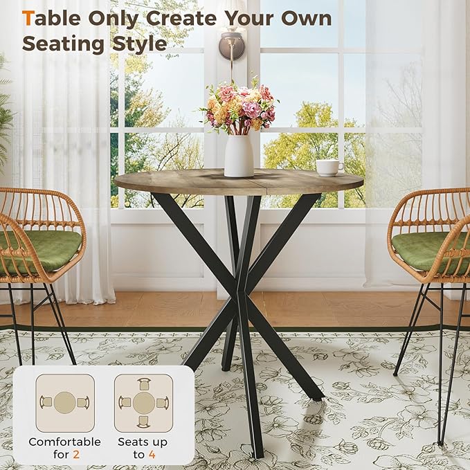 Unovivy 31.5" Small Round Dining Table - Image 6