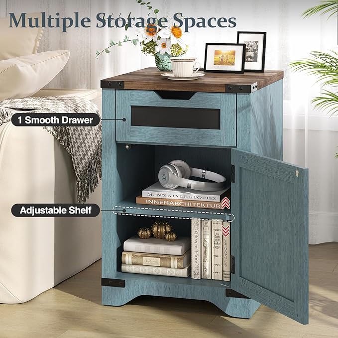 Farmhouse End Table Set of 2 - Image 3