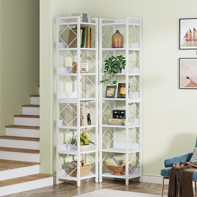 Tribesigns 78.7 Inch Extra Tall Narrow Bookshelf, 7 Tier Skinny Bookcase - Image 3