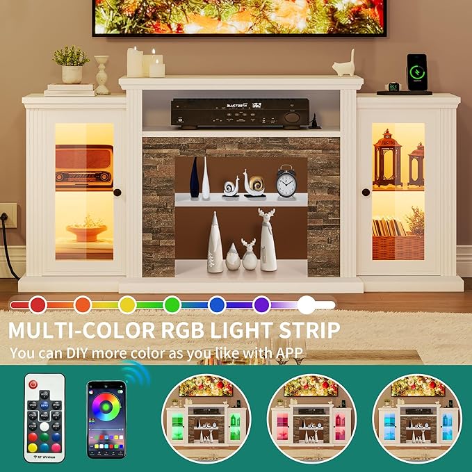 YITAHOME Modern TV Stand for 65 Inch TV, LED Entertainment Center - Image 3