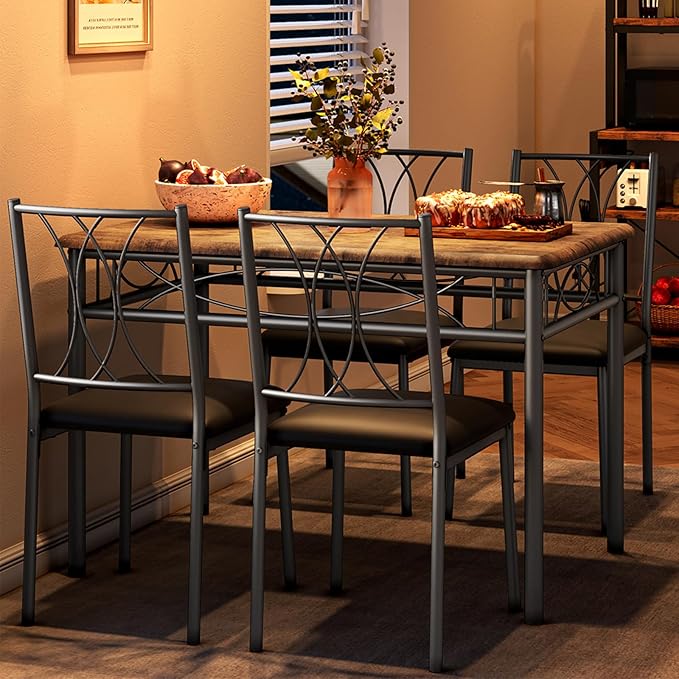 GAOMON Dining Table Set for 4, Rectangle Kitchen Table by GAOMON