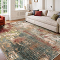 Washable Area Rugs 9'x12' Non-Slip Modern Abstract Soft by RELEANY
