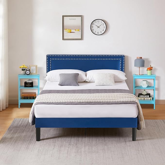 VECELO Modern Nightstands X-Design Side End Table Night Stand - Image 7