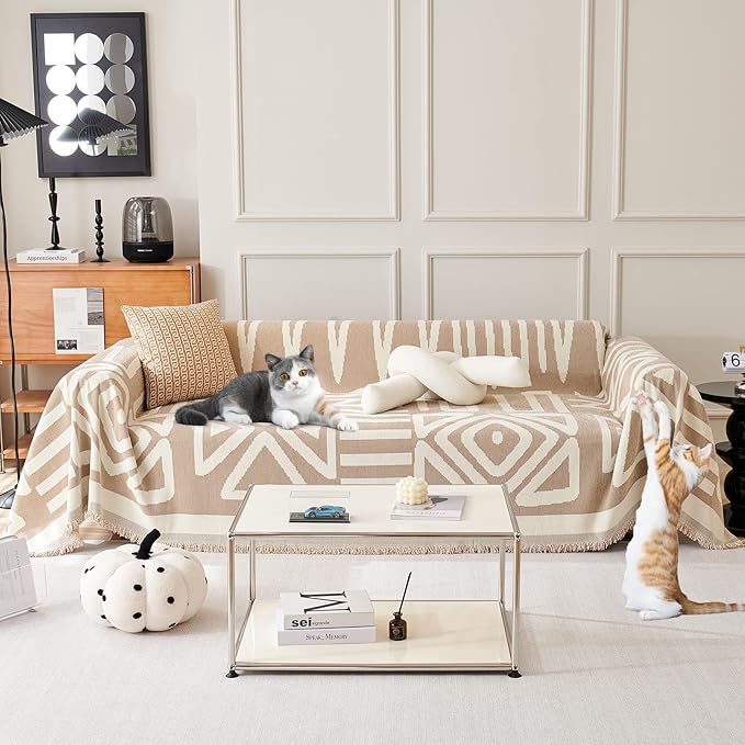 STACYPIK Khaki Beige Sofa Cover by STACYPIK