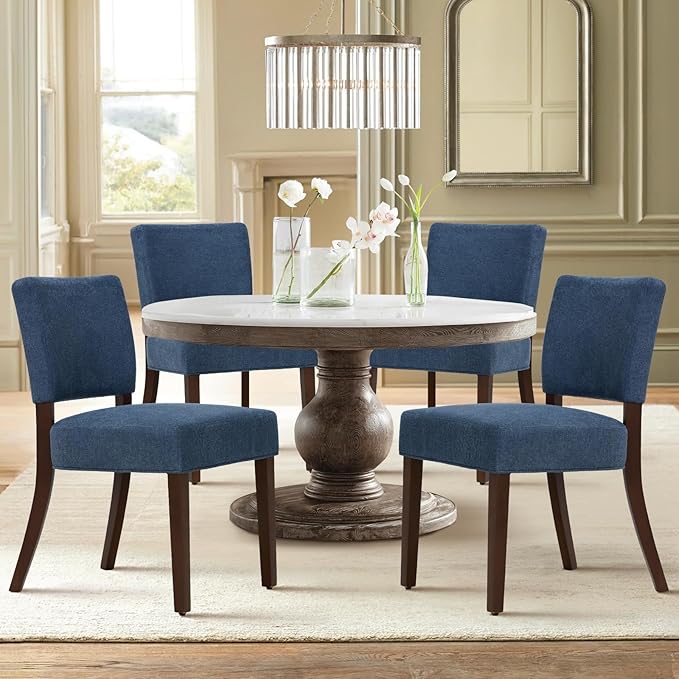 COLAMY Mid Century Modern Dining Chairs Set of 4, Upholstered Kitchen Chairs - Image 2