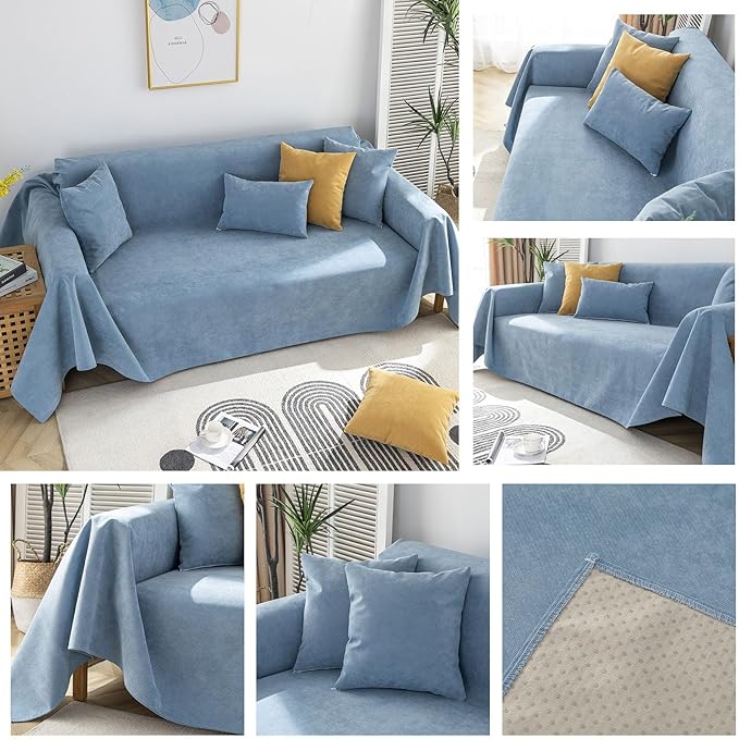 STACYPIK 100% Waterproof Blue Couch Cover - Image 6