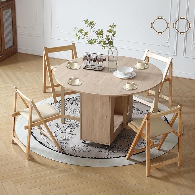 47.3" Round Folding Dining Table - Image 2