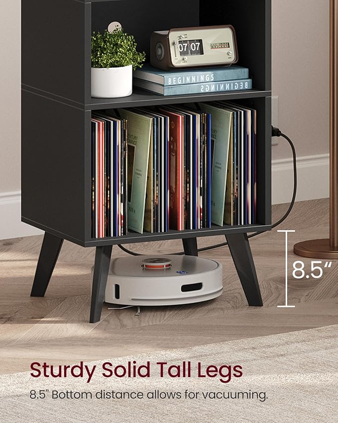 Record Player Stand, 3-Tier Side End Table - Image 6
