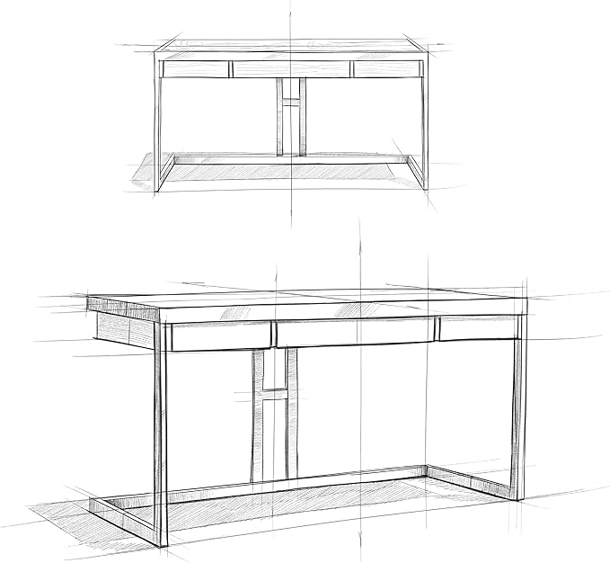 SIMPLIHOME Erina SOLID ACACIA WOOD Industrial 60 inch Wide Writing Office Desk - Image 10