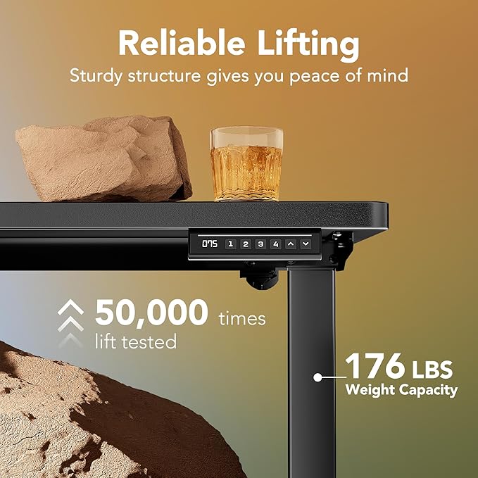 HUANUO 71 x 30 inch Electric Standing Desk Adjustable Height, 4 Memory Height - Image 3