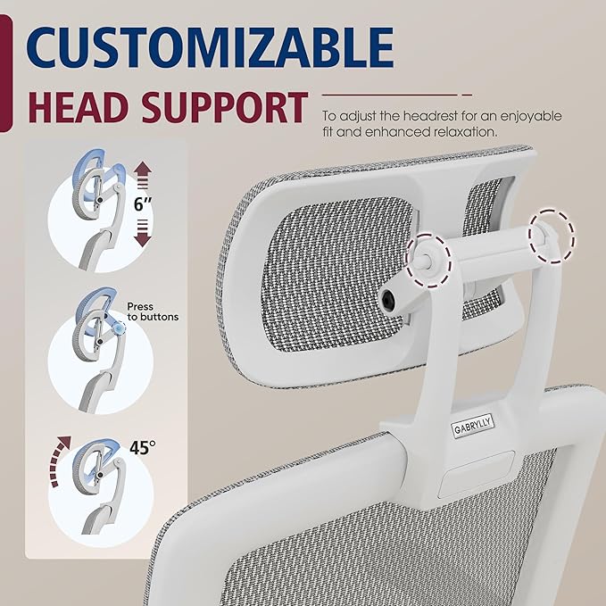 GABRYLLY Ergonomic Office Chair, High Back Home Desk Chair - Image 5