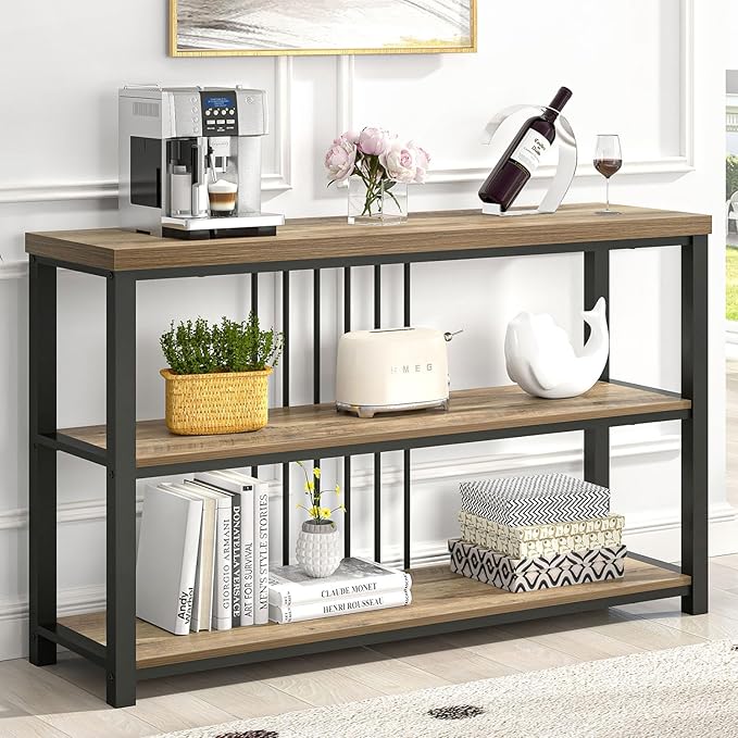 FOLUBAN Modern Sofa Table for Entryway, 3 Tier Narrow Console Table for Living - Image 5