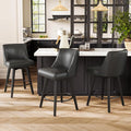 Counter Height Bar Stools Set of 3, Modern Swivel Barstools by ErdoruLiving