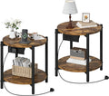 LIKIMIO Small Round End Tables Set of 2 by LIKIMIO