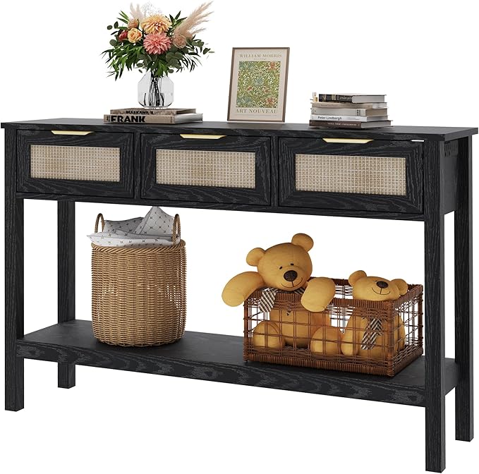 Entryway Table, Boho Console Table by YOCONYO