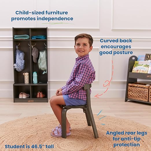 ECR4Kids Bentwood Round Table and Curved Back Chair Set, Kids Furniture - Image 4