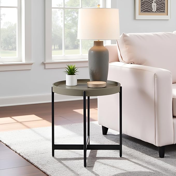 Alaterre Furniture Brookline 20-Inch Round Wood End Table - Image 7