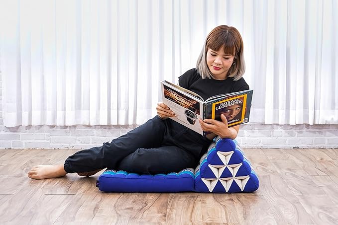 Leewadee 1-Fold Mat with Triangle Cushion – Comfortable TV Pillow, Foldable - Image 3