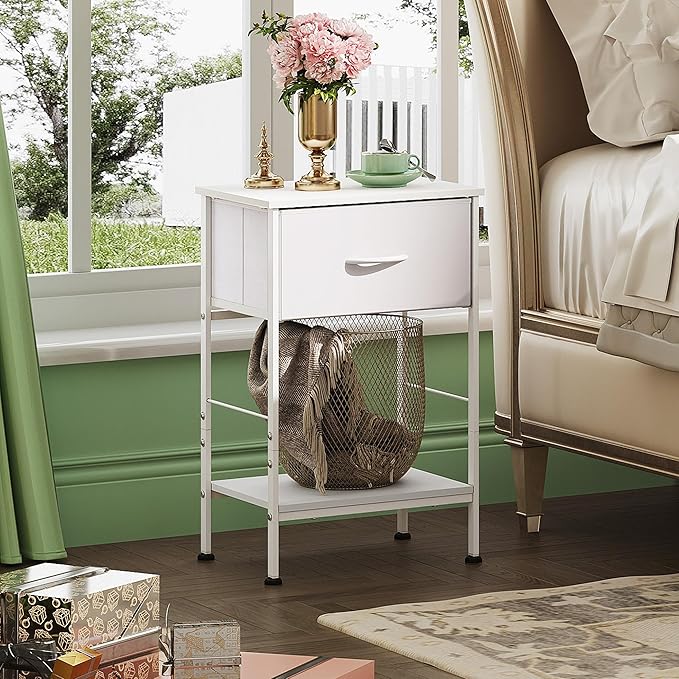 WLIVE White Nightstand, Night Stand - Image 2