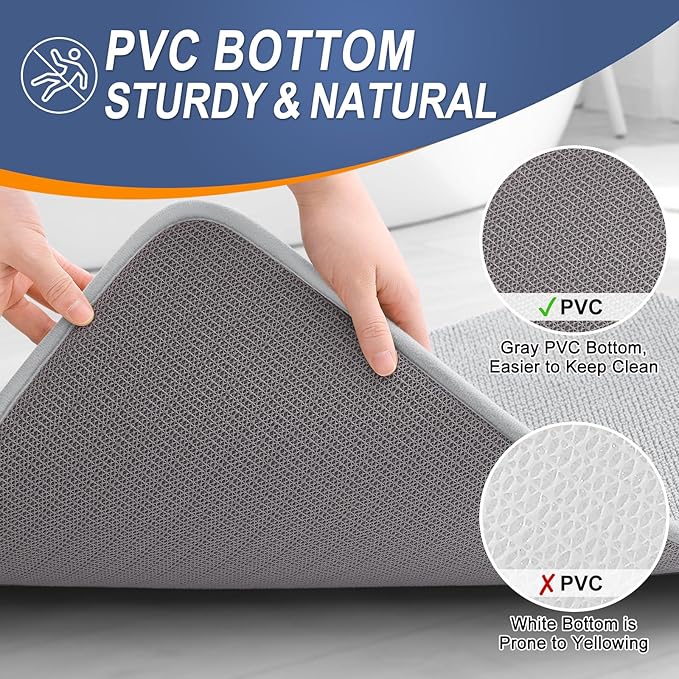 OLANLY Thick Memory Foam Bath Mat Rug 36x24, Extra Soft Absorbent Bathroom Rug - Image 4