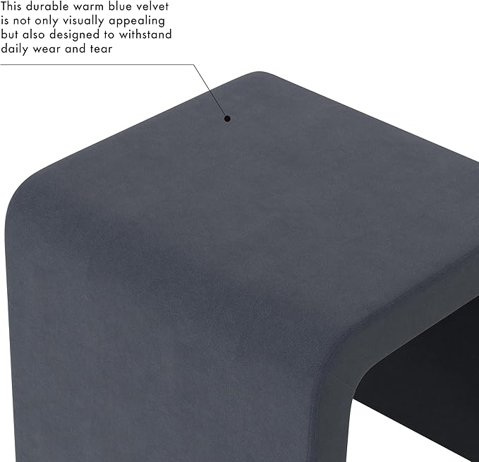 HomePop Modern Arch Velvet Ottoman Home Décor|Ottoman - Image 4