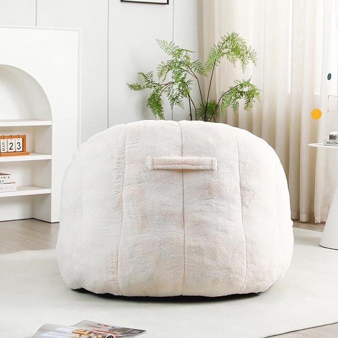 Furniliving Bean Bag Chair, Giant Bean Bag Chair Stuffed Floor Sofa - Image 5