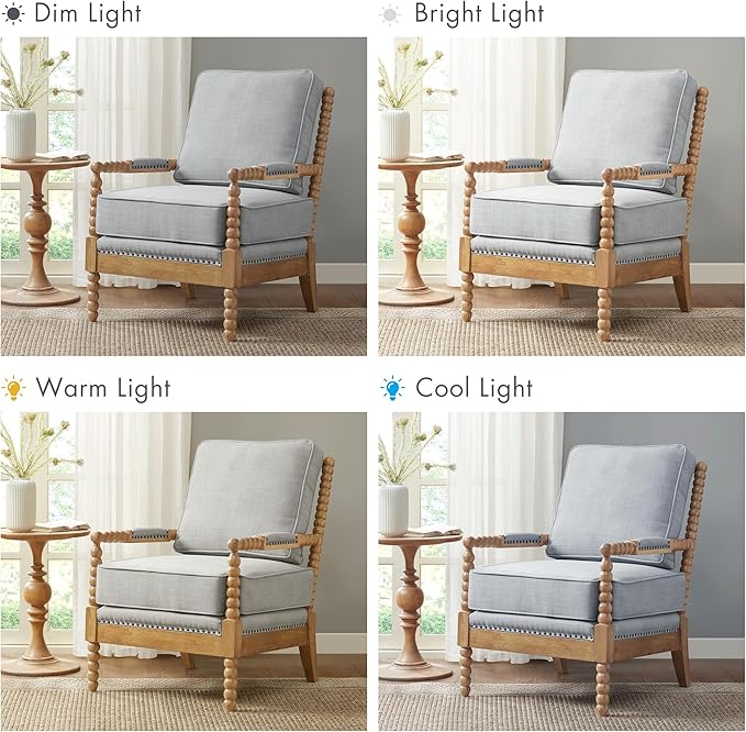 Madison Park Donohue Midcentury Modern Accent Chairs Padded Solid Wood Armrest - Image 6