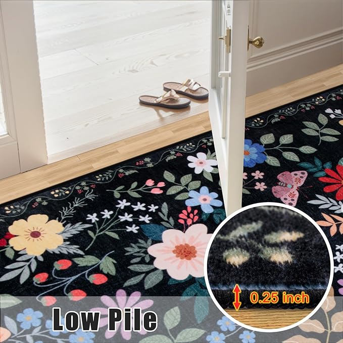 Runner Rug for Entryway: 2x10 Kitchen Rugs Non Slip Washable Ultra-Thin Soft - Image 9