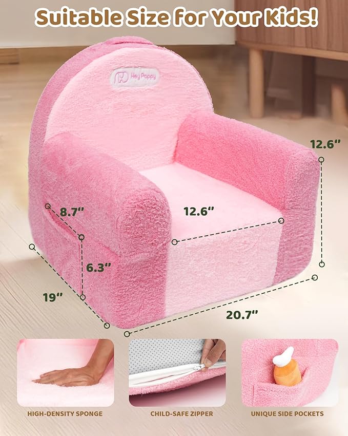Toddler Chair, Comfy Foam Kids Couch - Image 3