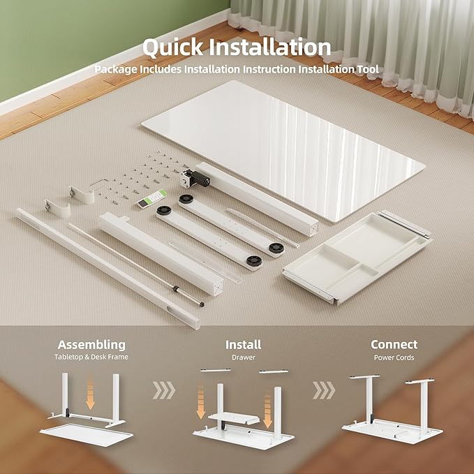 INNOVAR Glass Standing Desk - Image 8