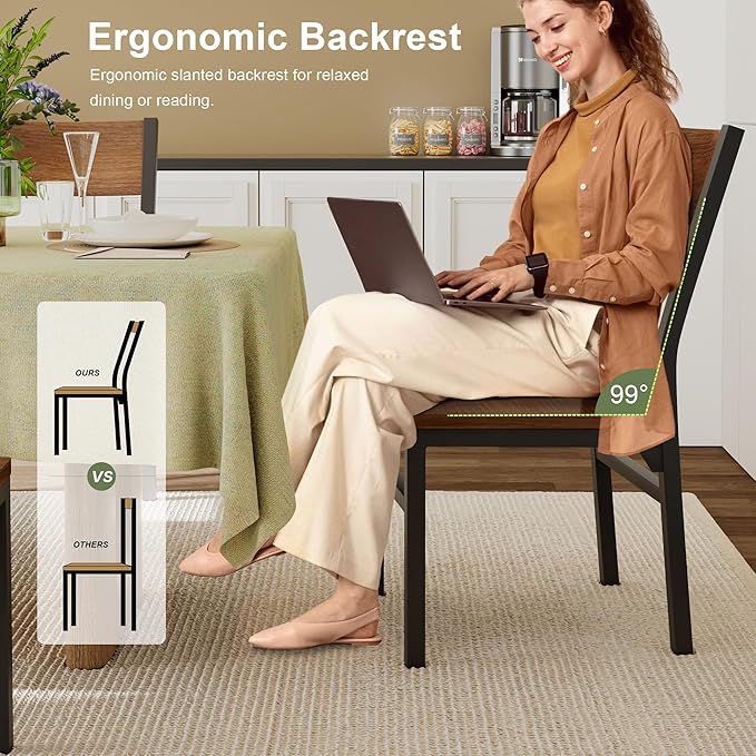 Feonase Dining Chairs Set of 6, Modern Kitchen Chairs - Image 4