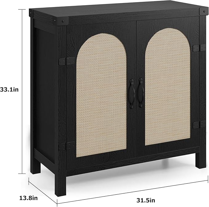 Garvee 31.5'' Small Rattan Buffet Cabinet - Image 2