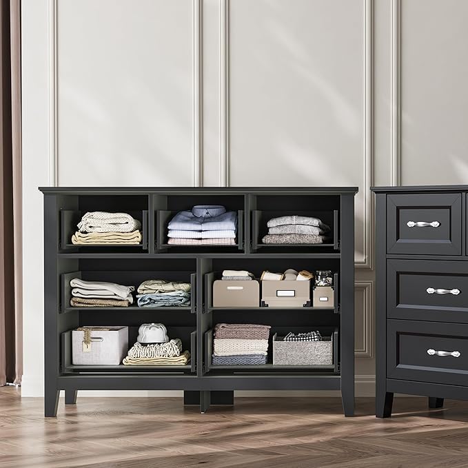 LINSY HOME 7 Drawers Dresser for Bedroom, Modern Farmhouse Dresser TV Stand - Image 6