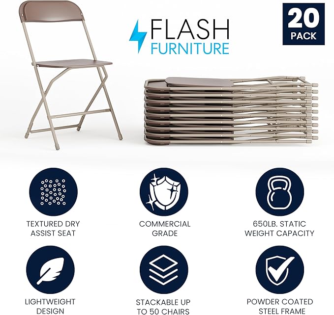 Flash Furniture Hercules Series Plastic Folding Chair - Image 3