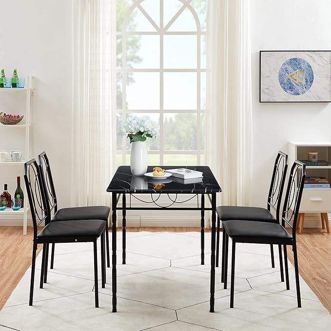 VECELO 5 Piece Dining Table Set - Image 8
