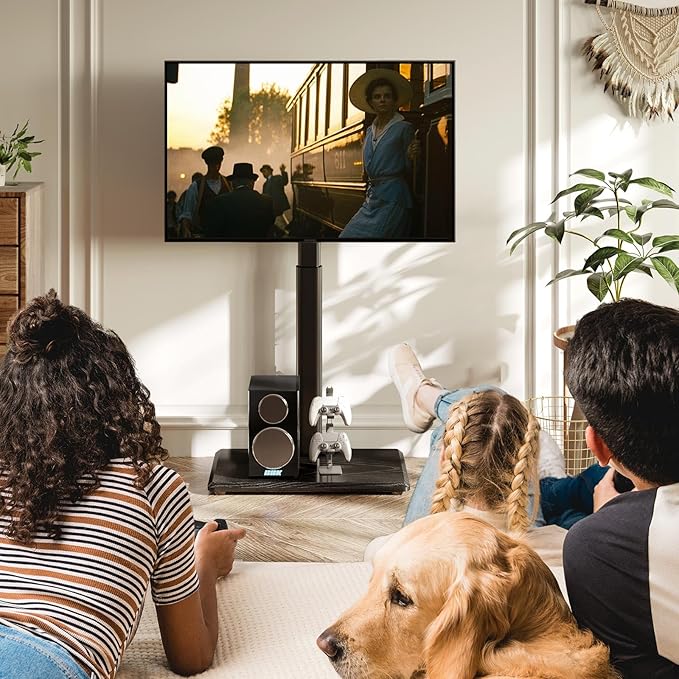 Greenstell TV Stand with Power Outlet, Universal Floor TV Stand - Image 8