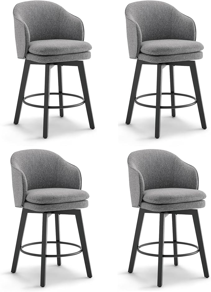 Counter Height Barstools 26 inch Upholstered Swivel Bar Stools by Kislot
