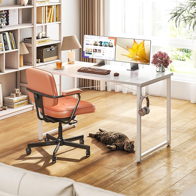 Coleshome 48 Inch Computer Desk, Modern Simple Style Desk - Image 4