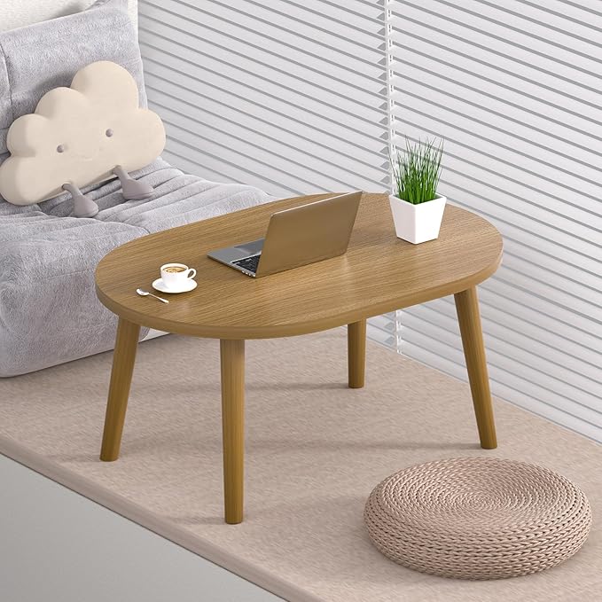 Small Coffee Table for Small Space, Low Table, Floor Table Desk for Sitting on - Image 5