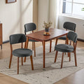 Furniliving Wooden Dining Chairs Set of 4, Mid-Century Modern Linen Upholstered by FurnilivingFurnitureforHome