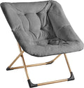 Comfy Oversized Saucer Chair, Soft Faux Fur Reading Lounge Chair by Youtanic