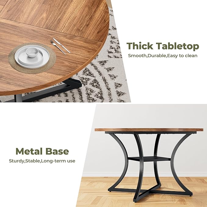 IRONCK 47.2" Round Dining Table - Image 6