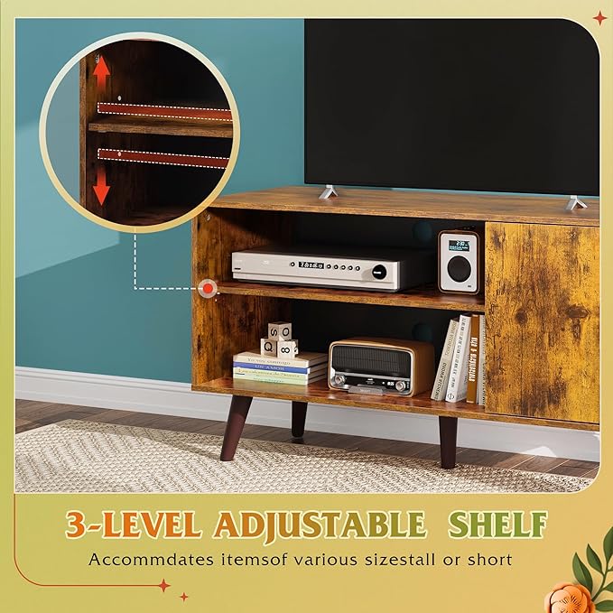 WLIVE TV Stand for 43 Inch TV, Small Entertainment Center - Image 5