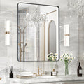 40×30 Black Bathroom Mirror, Rectangular Bathroom Vanity Mirror by FunMemories