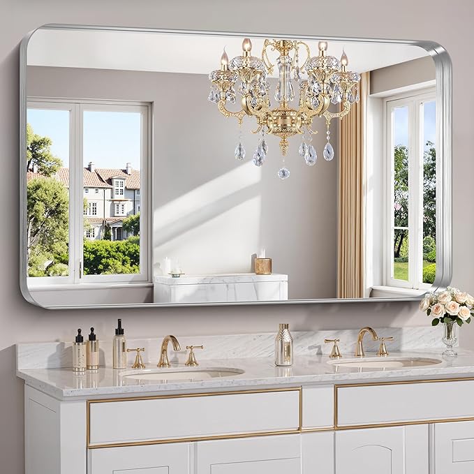 FORBATH 60x36 Inch Large Bathroom Mirror by FORBATH