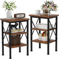 VECELO Modern Nightstands X-Design Side End Table Night Stand by VECELO
