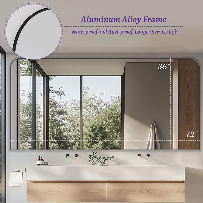 Bathroom Mirror, Wall Mirrors, Bathroom Vanity Mirror - Image 7