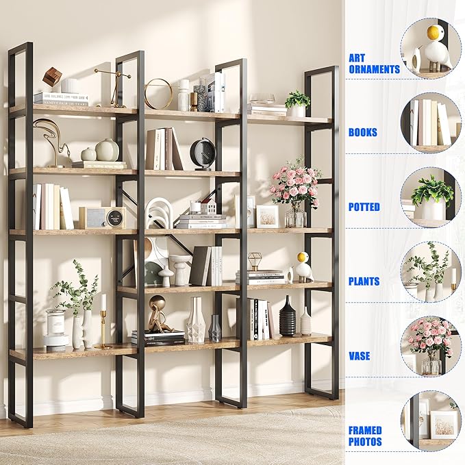 70.86" Modern Bookshelf and Bookcases - Image 3